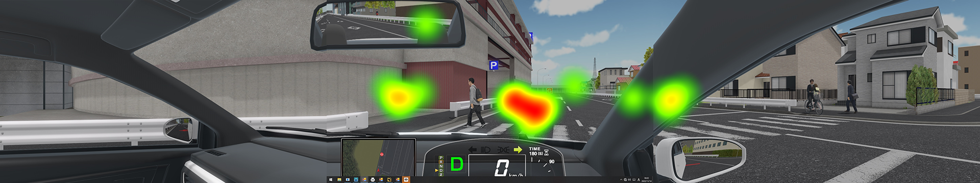JAF driver simulator study heatmaps