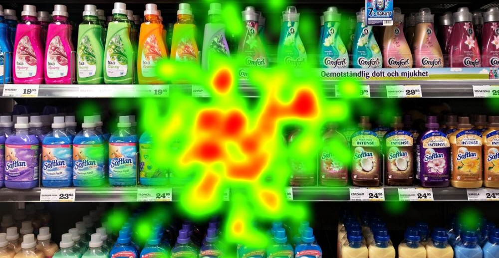 Supermarket Shelf with Heatmap