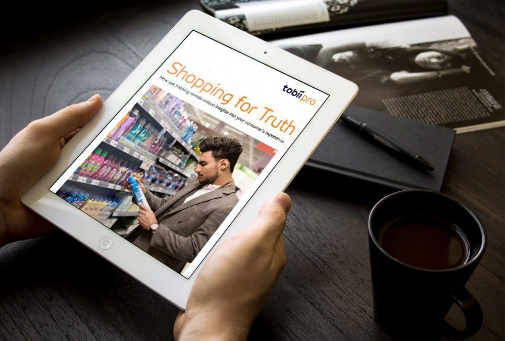 Tobii Pro Shopping for truth report on a tablet