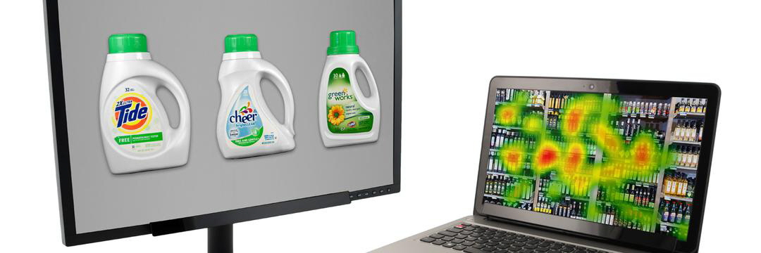 Eye tracking study detergent and oil and heatmap