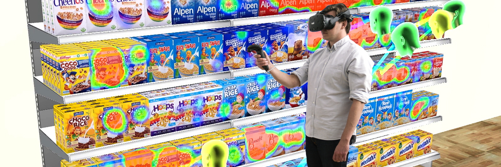 VR eye tracking supermarket headset