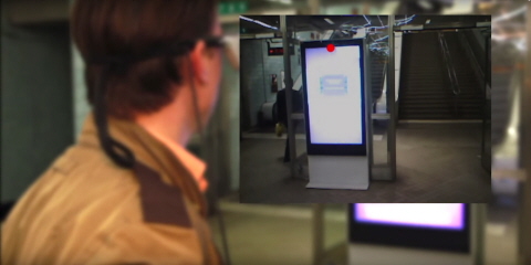 Tobii Glasses used to study efficiency of digital signage in the subway. 