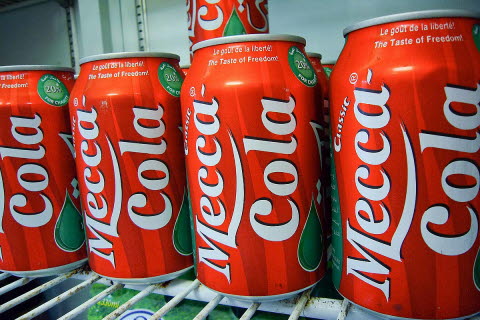 Mecca cola cans