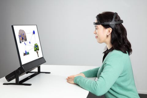Person using Tobii Pro Bitbrain product and Pro Lab